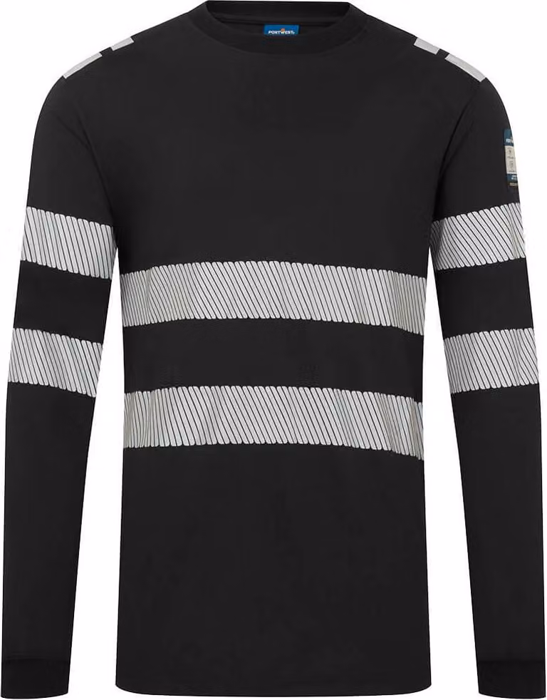 T-shirt Ml Modaflame Pw3 Hv - Taglia XXL - Nero - Portwest