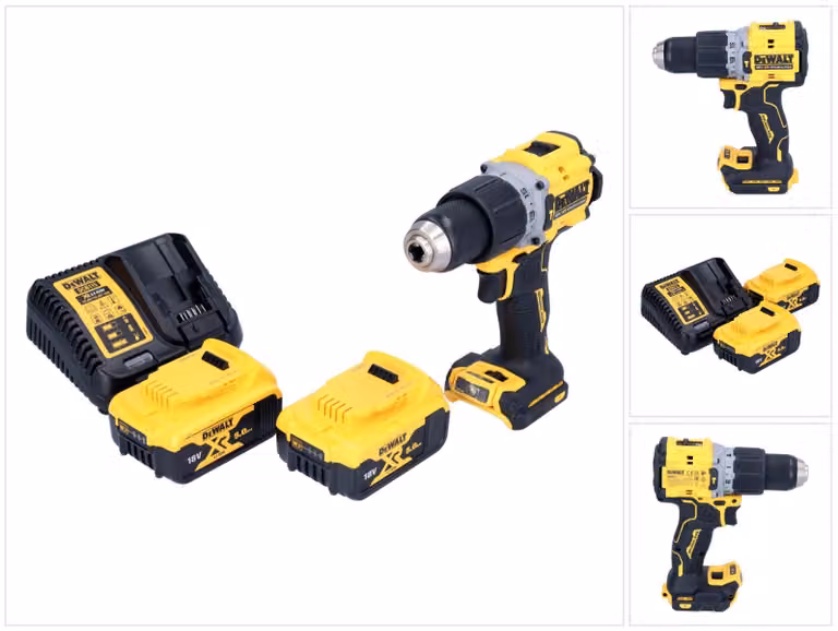 Trapano a percussione a batteria DeWalt DCD 805 P2 18 V 90 Nm senza spazzole + 2x batteria ricaricabile 5,0 Ah + caricabatterie