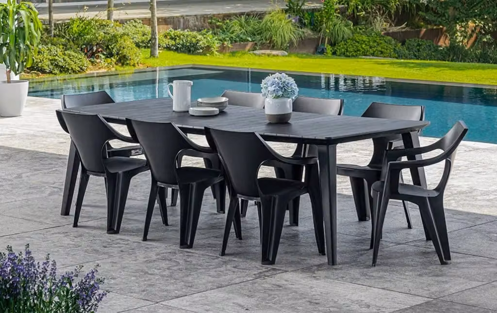 Tavolo da giardino allungabile Lima Keter in resina antracite L: 235 cm, P: 98 cm, H: 74 cm – 3