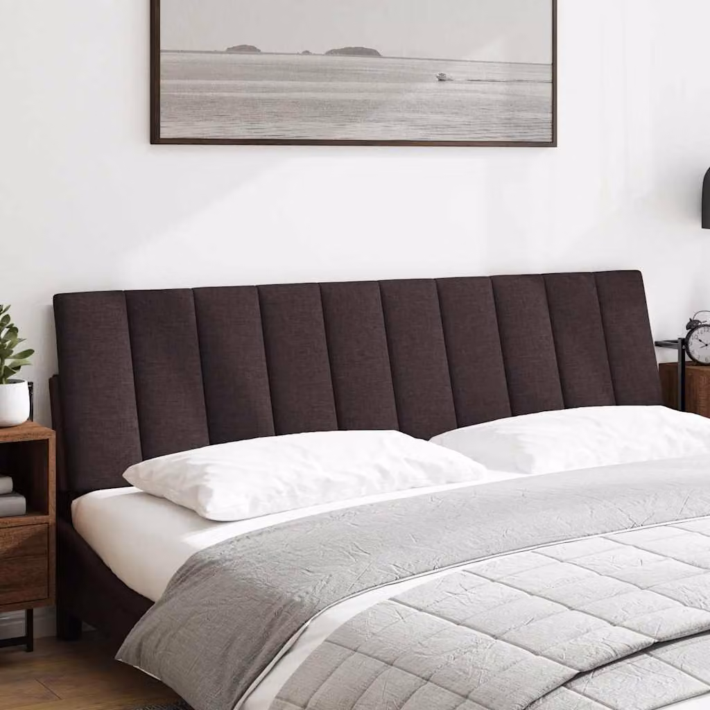 vidaXL Cuscino Testiera Hanko Marrone Scuro 180 cm in Tessuto