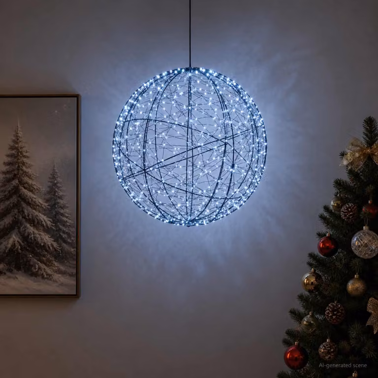 vidaXL Luce a punta di Natale 500 LED Bianco freddo Ø 40 x 42 cm