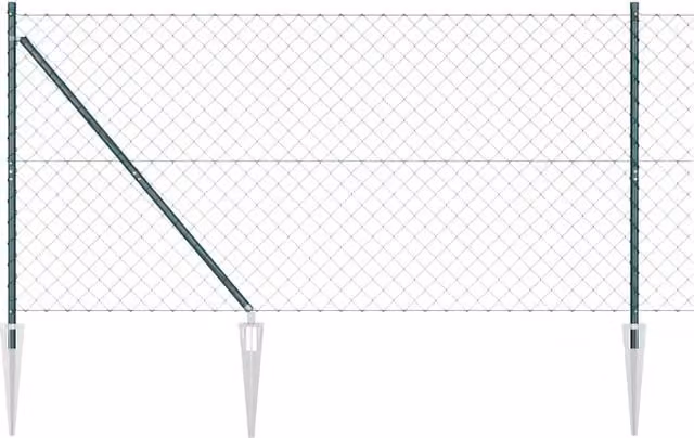 Palo della recinzione | Pannello per recinzione Verde 25 x 1,4 m (maglia 60 x 60 mm)