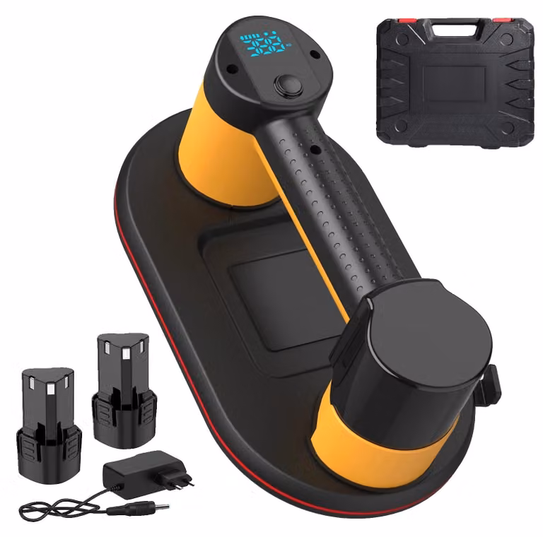 Aspiratore a ventosa, display intelligente, costruzione robusta, 1 unità, 2 batterie