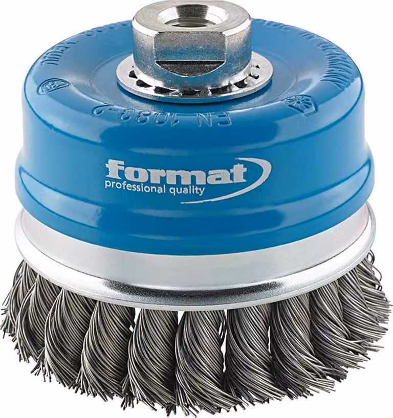 Formato Coppa spazzola acciaio M14 annodata 100x0,8mm