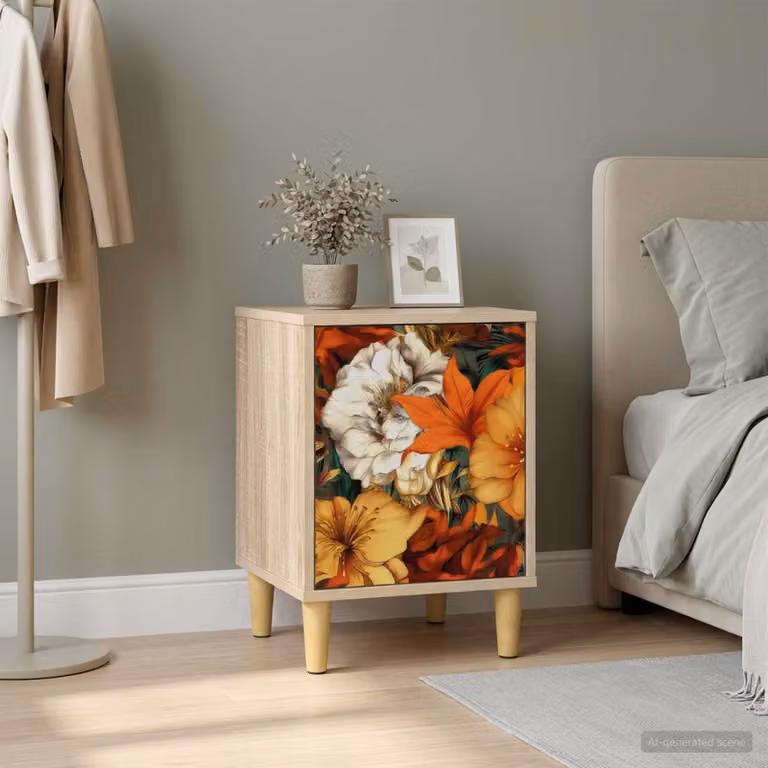 Armadio da Notte vidaXL GENNEP Rovere Sonoma L: 36 cm, P: 33 cm, H: 50 cm
