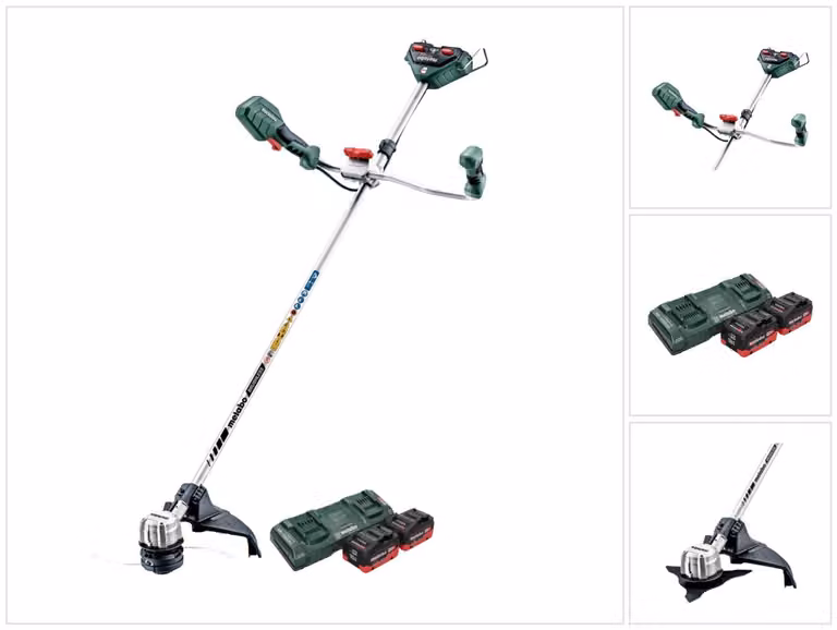 Metabo FSB 36-18 LTX BL 40 Decespugliatore a batteria 36 V ( 2x 18 V ) a due impugnature brushless + 2x batteria 10,0 Ah + doppio caricabatterie