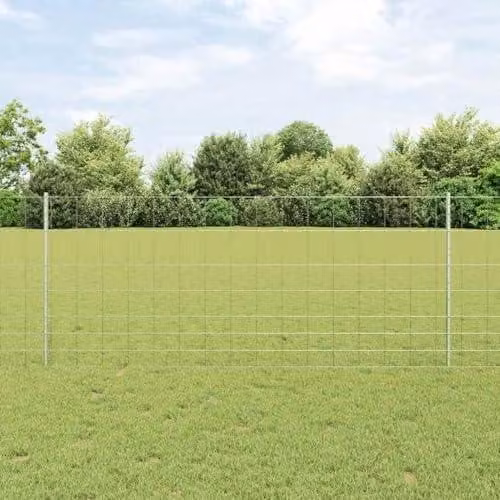 Paletti per recinzione in acciaio zincato, ideali per recinzioni perimetrali, con struttura robusta e facile da installare in giardino e in terrazza. Recinzione di 50 x 0,4 metri con maglia di 3,6 cm