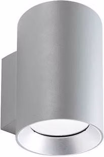 Show - Applique Cilindrico Da Parete A Led 10W+10W A Luce Fredda Colore Alluminio