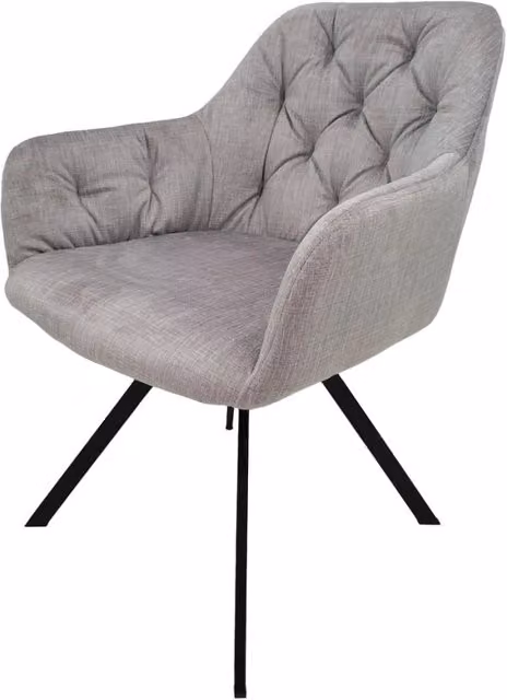 Set di 2 poltroncine girevoli Georgia grigio chiaro