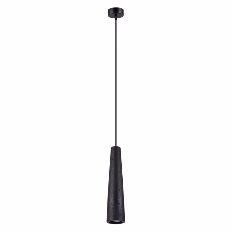 Lampada a sospensione ELECTRA in cemento nero 1xGU10 10W calcestruzzo 125x8x8cm Sollux Lighting