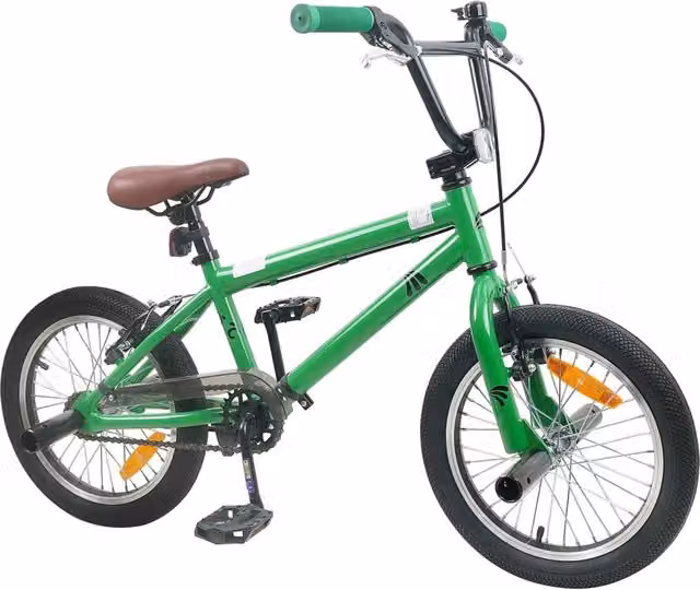 BMX da 20 pollici verde per bambini sopra i 9 anni