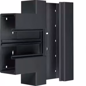 Raccordo a T realizzato con profilo base in plastica BR 65x170 mm, parte superiore 80 mm, nero grafite