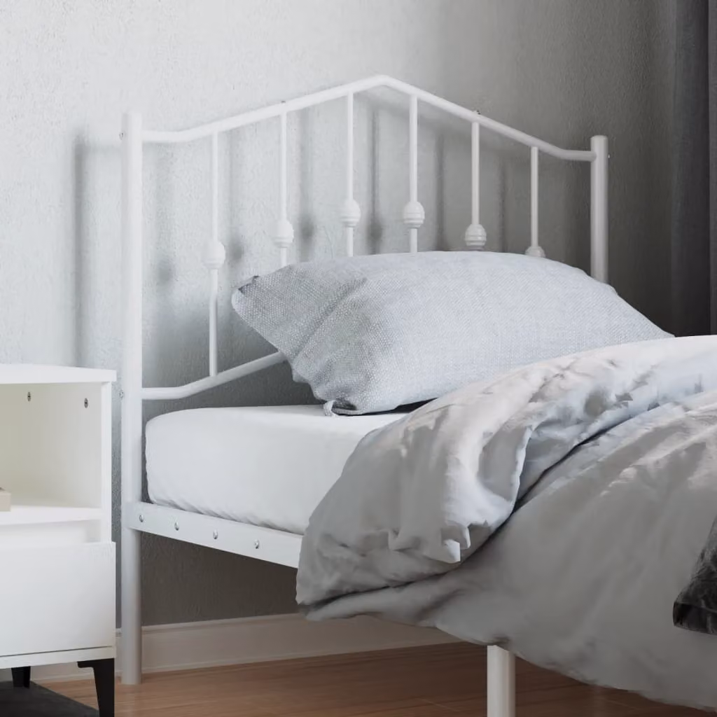 Testiera di ricambio vidaXL in metallo bianco per letto 90x200 cm
