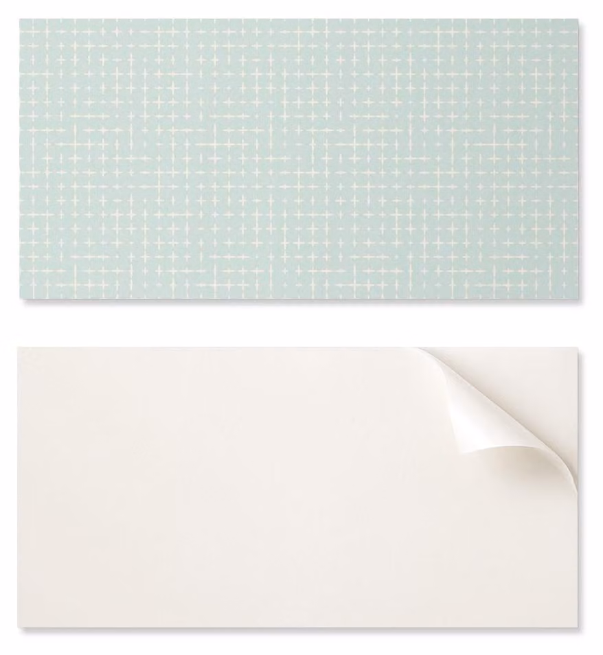 Pannello in vinile autoadesivo con stampa, dimensioni 120x60 cm, motivo geometrico di linee e croci