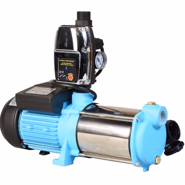 Pompa dell'acqua MH 1300 (5520 l/h, 1300 W, pressione di mandata max. 55 m) con pressostato elettronico e protezione contro il funzionamento a secco
