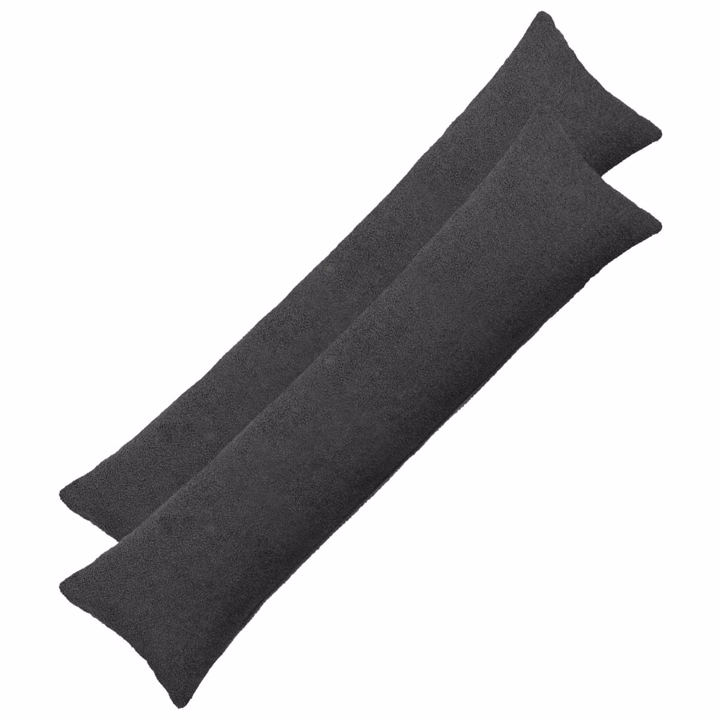 Set di 2 federe vidaXL HEERLEN in tessuto bouclé grigio, L 145 cm x P 40 cm