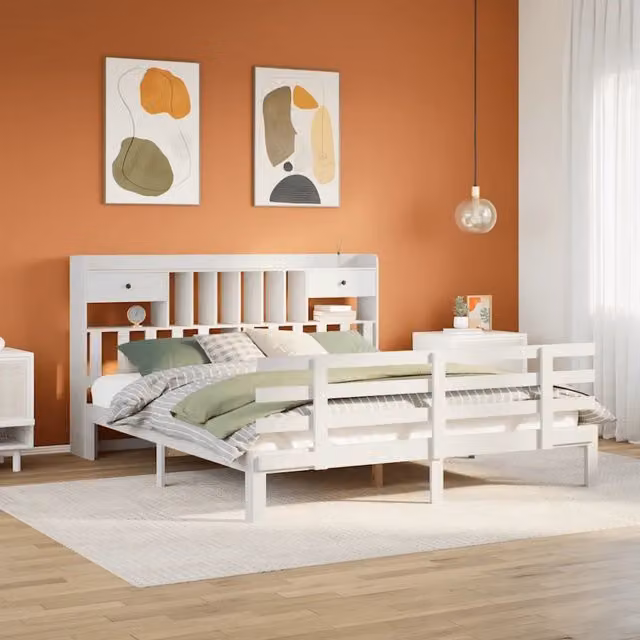Giroletto con Libreria senza Materasso 180x200 cm in Legno Pino 3322803