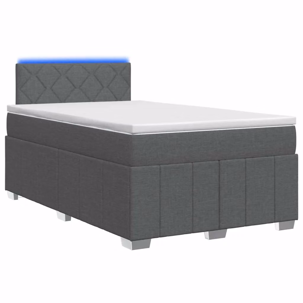 Letto box spring ibrido vidaXL con materasso a molle insacchettate, colore grigio e bianco, L/P: 120 x 200 cm – 2