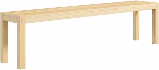 Panca HOMCOM a 3 posti in legno di pino, colore marrone e beige, L: 175 cm, P: 33 cm, H: 45 cm – 1