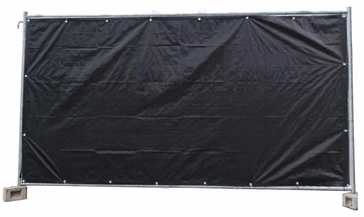 Telo per Recinzione Cantiere Nero, 10 pz, 160g/m², 1,76m x 3,41m