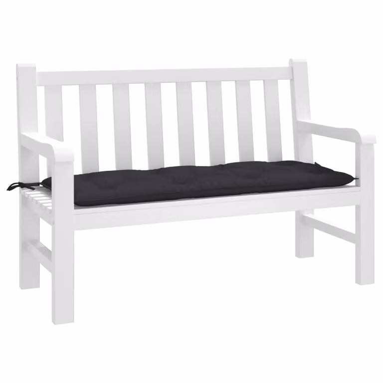 vidaXL Cuscino per Panca Nero in Poliestere, Impermeabile e Traspirante, L/P/H: 120 x 50 x 7 cm