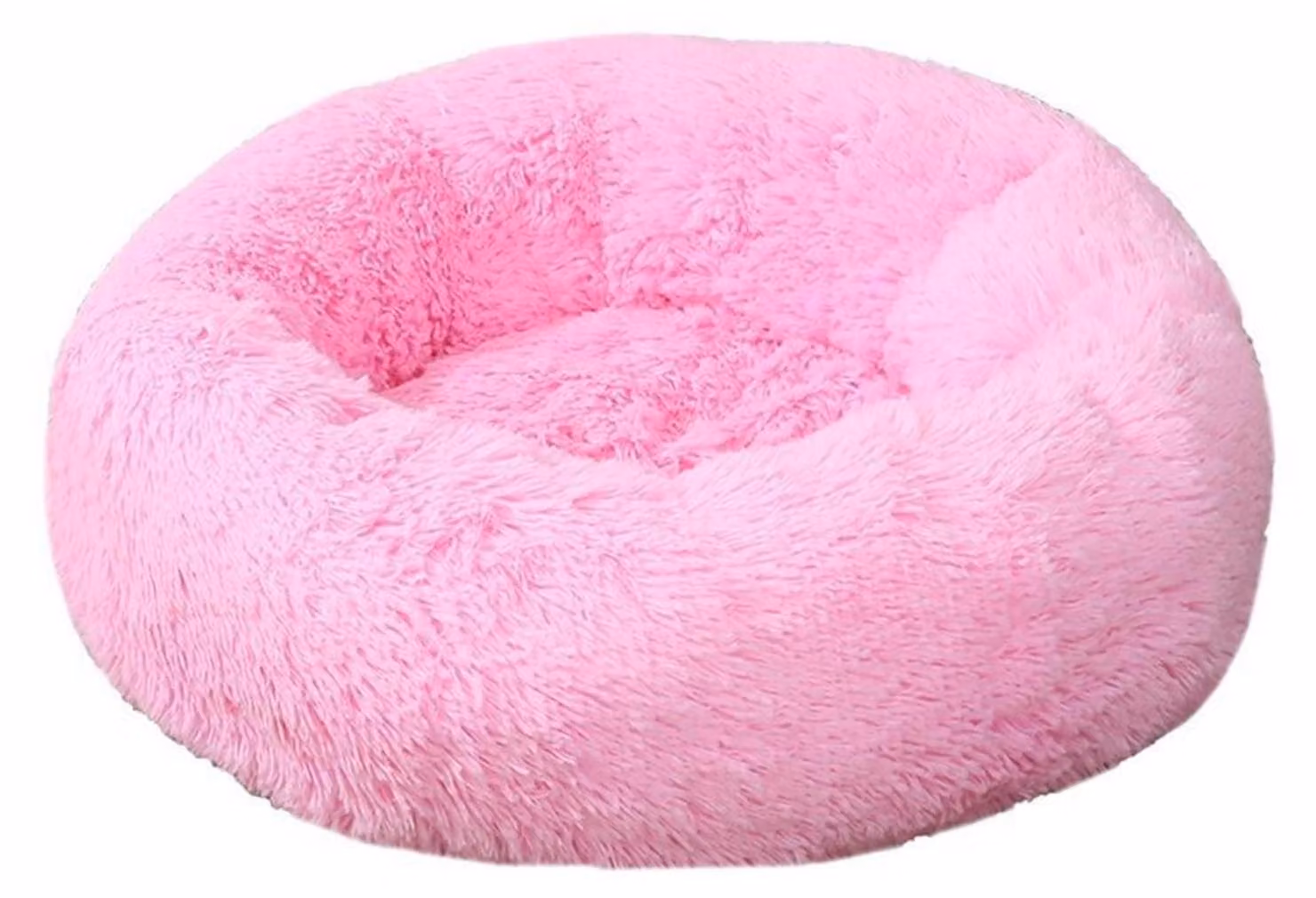 Cuccia per cani, cuccia per gatti, morbida, rotonda, 70 cm di diametro, rosa brillante