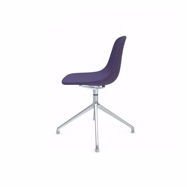 Sedia Pure Loop Mono Infiniti Design 4 razze tappezzata