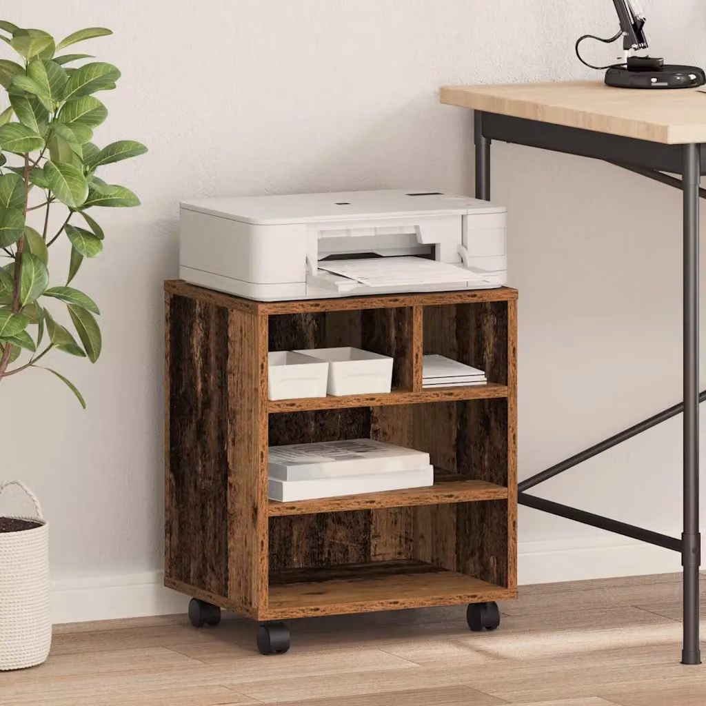 Supporto per stampante vidaXL in legno marrone, L 41 cm x P 32 cm x H 48 cm