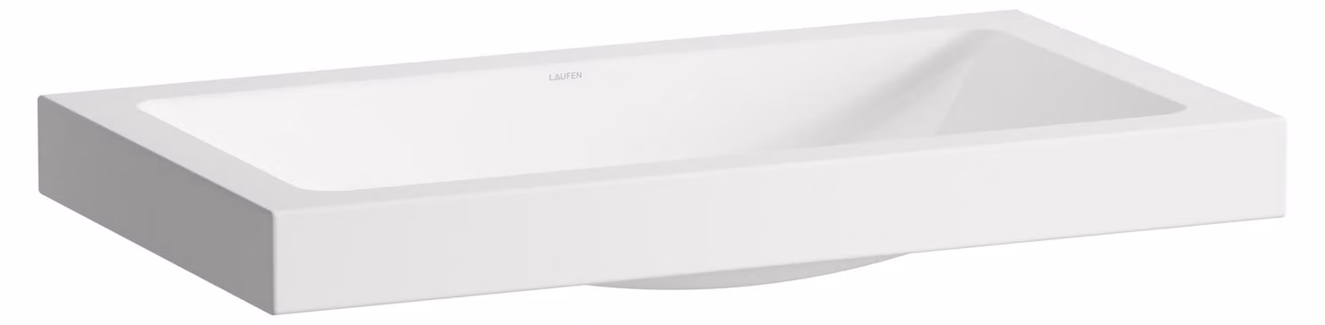LAUFEN CLASSICS Cuvette de lavabo, rectangulaire, sans trou pour robinet, sans trop-plein, 800x455x111mm, blanc brillant, H512CL70001121, H512CL70001121