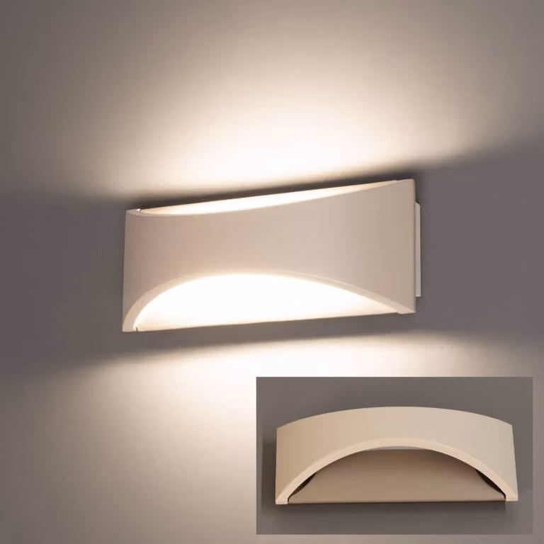 FISCHER & HONSEL Applique da parete a LED Rio, Crema / Ambra, Soggiorno / Sala da pranzo, Metallo, Moderno, Applique a LED