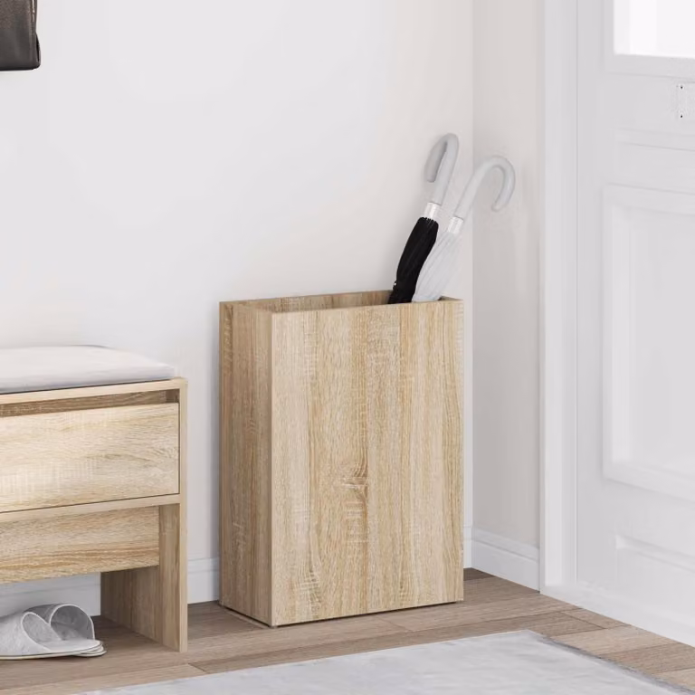 vidaXL Supporto per Ombrellone in Legno Rovere Sonoma, Colore Marrone/Beige, L/P/H: 40 x 20 x 55,5 cm