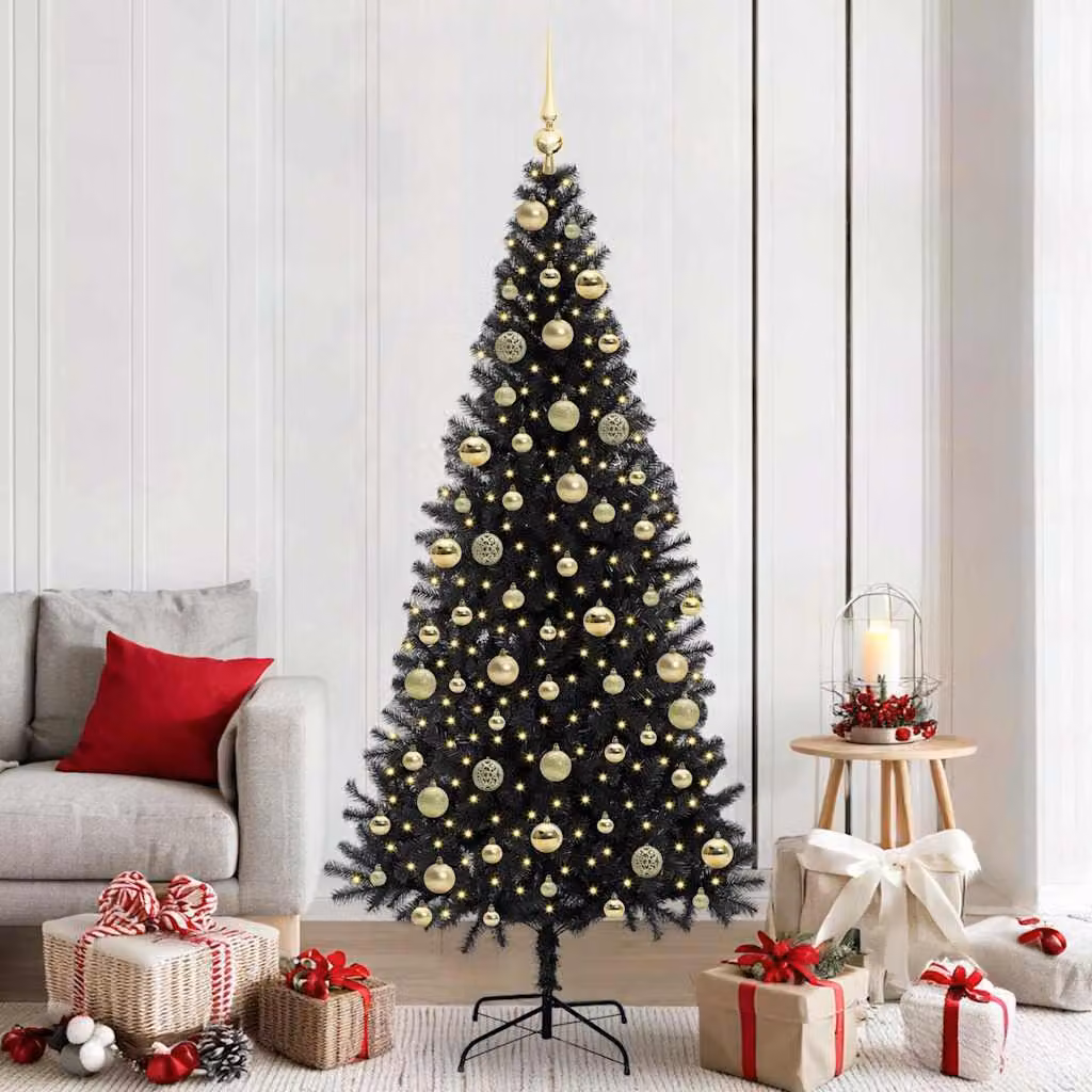 Maison Exclusive - Albero di Natale nero, 210 cm, in PVC