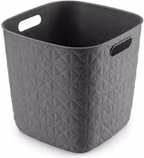 Cesta in plastica Cube Curver Grigio L 28 x P 28 x H 27 cm