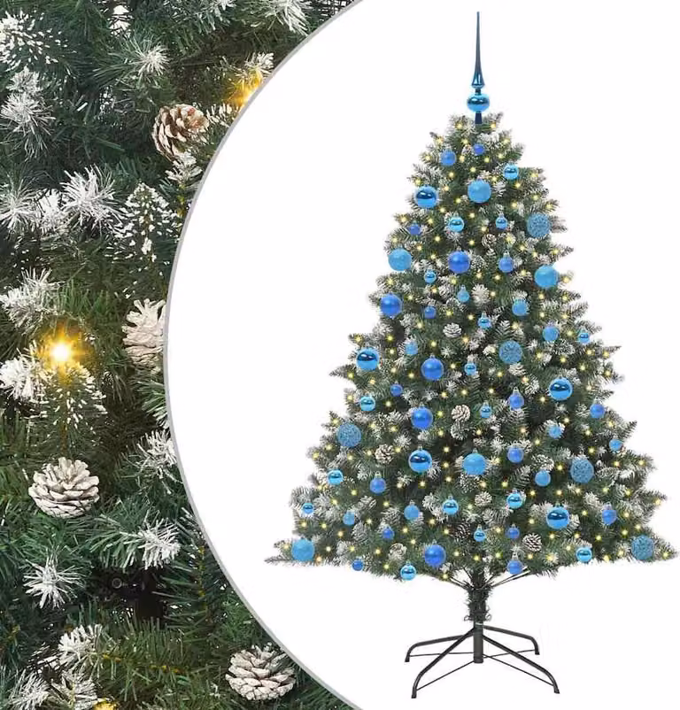 Albero di Natale artificiale con 300 LED Verde 180 cm