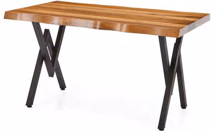 Gartentisch Terrassentisch Esstisch Holz Edelstahl Tisch Mit Baumkante