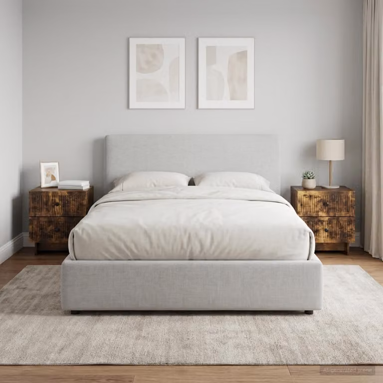 Set di 2 Armadi da Notte vidaXL in Rovere Fumo, L 43 cm x P 34,5 cm x H 47,5 cm