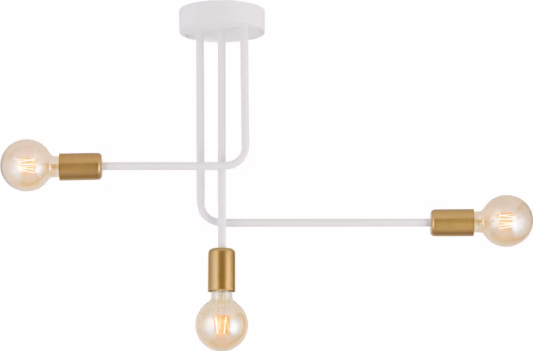 Lampada a sospensione Gino bianco-oro 3xE27x15W in metallo, dimensioni: 44x64x13 cm, IP20, Sigma Lighting