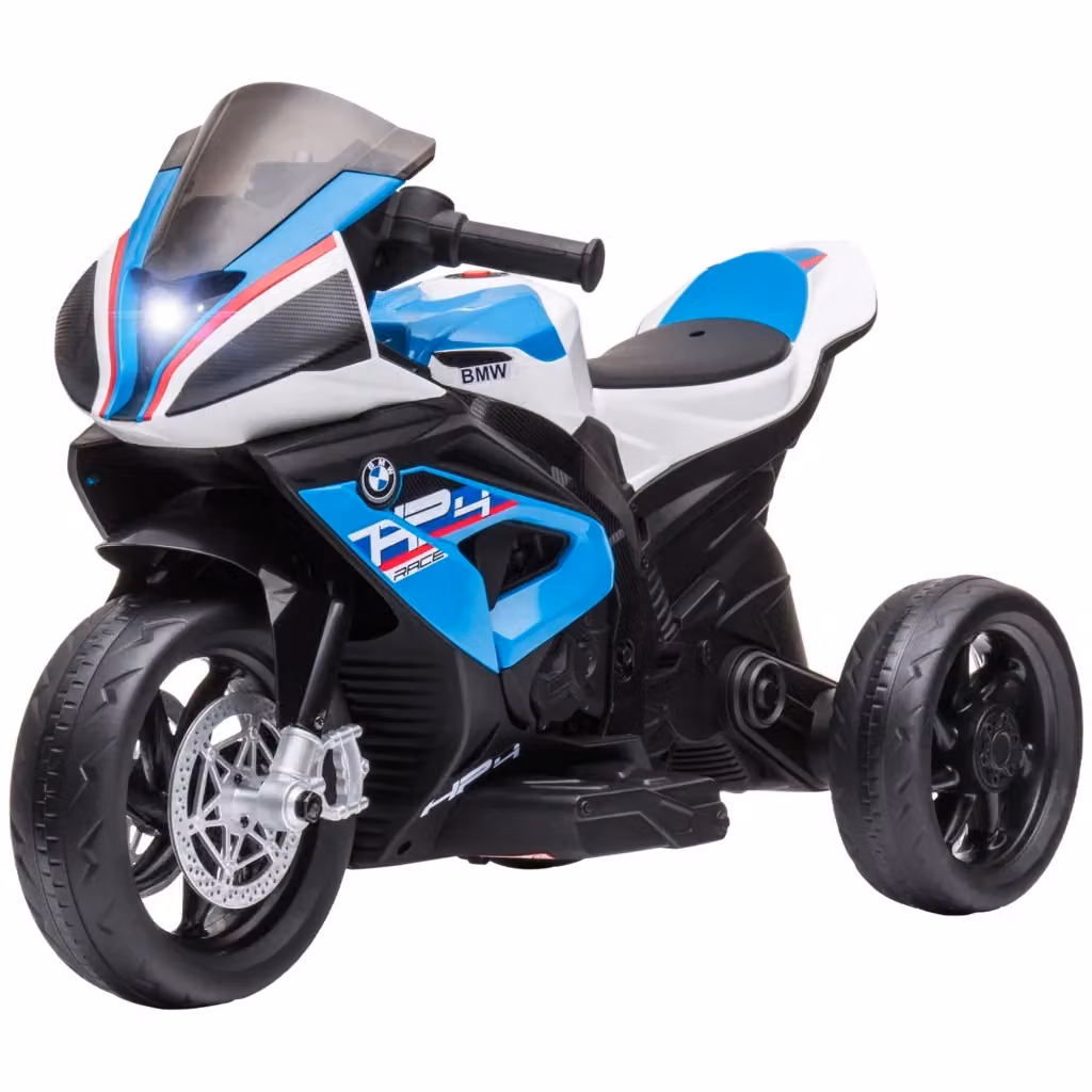 Moto elettrica per bambini BMW HP4 Minimal blu in plastica e metallo con fari e musica L: 82.5 cm, P: 42 cm, H: 54 cm – 2