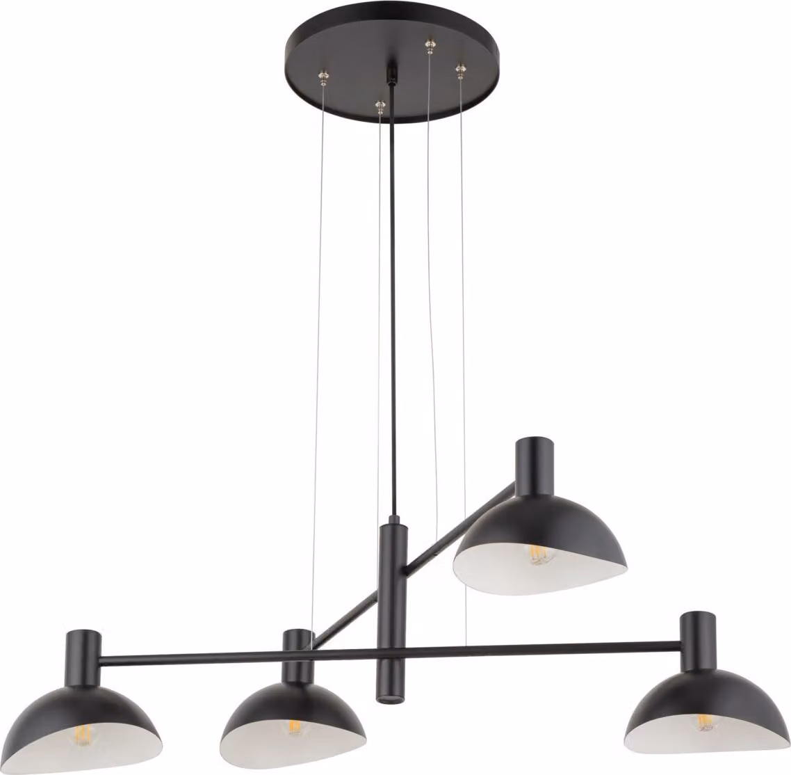 Lampada a sospensione decorativa moderna a 4 punti in nero sopra il tavolo Artis 4xE14 40W Sigma Lighting