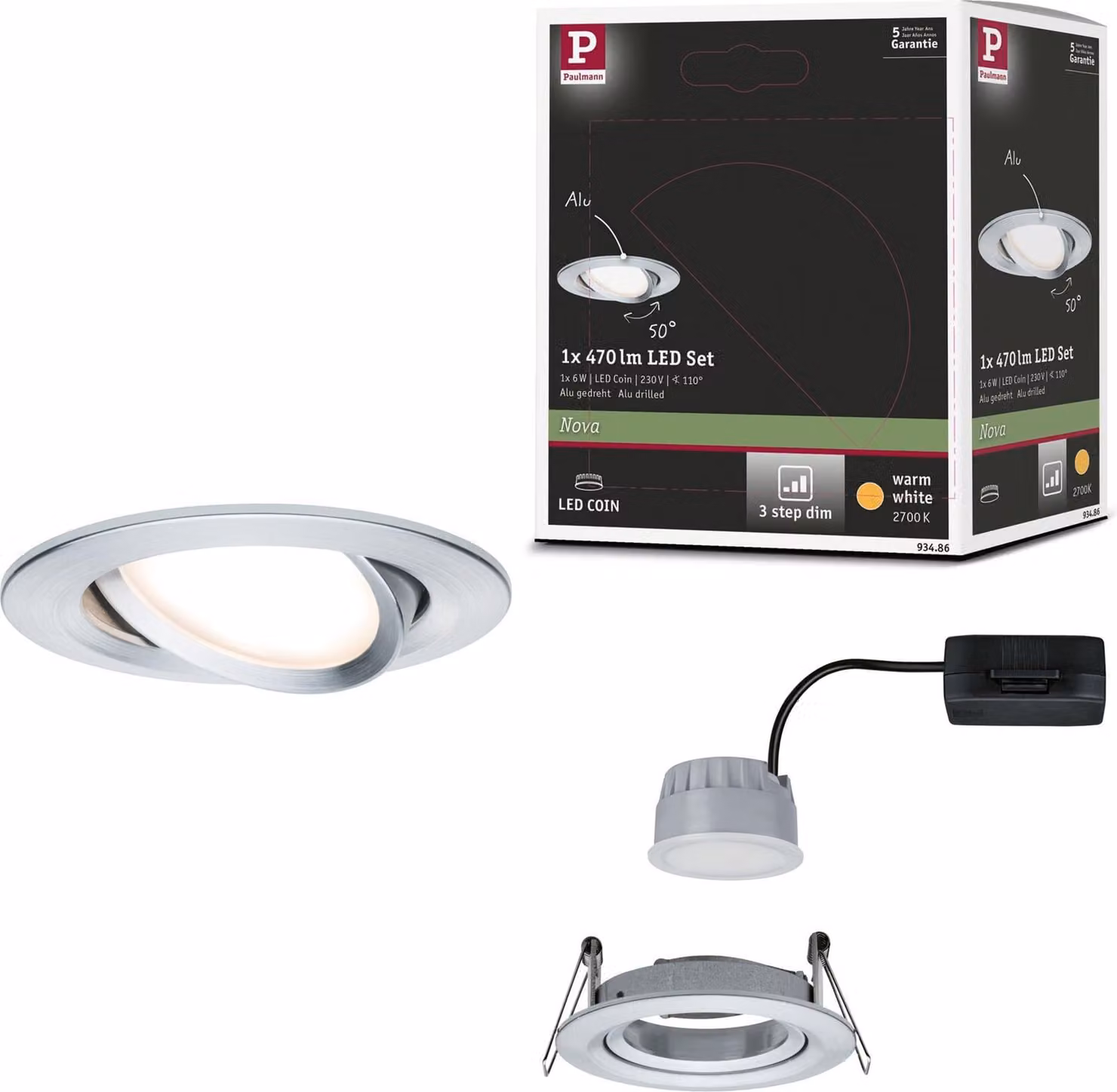 Paulmann Luce da incasso LED Nova orientabile