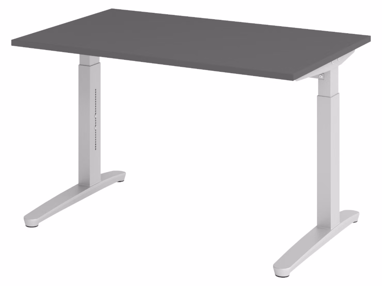 bümö Scrivania Serie-XB - Struttura: argento, dimensioni: 120 x 80 cm, decorazione: grafite