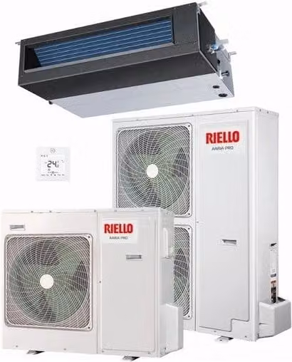 Condizionatore Canalizzato Riello Aaria Pro AMD 140 PBI Bianco 48000 Btu A++ Trifase con Comando a Filo