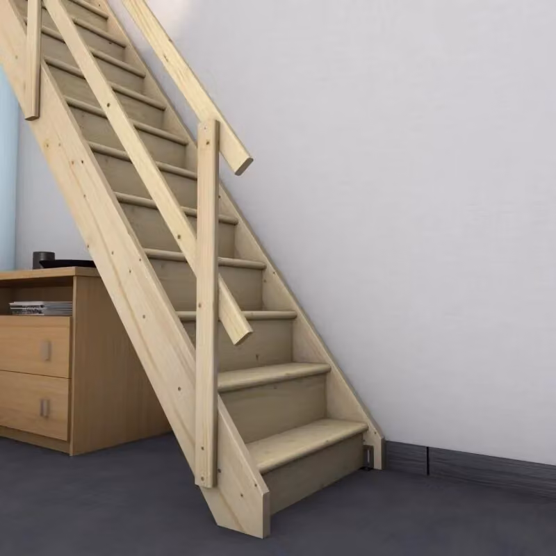 Parapetto BURGER Normandie in legno di abete bianco e beige con 2 binari, L: 334 cm – 2