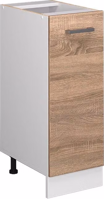 Armadio dispensa da cucina Vicco R-Line con ante a battente, colore bianco e beige, L: 30 cm