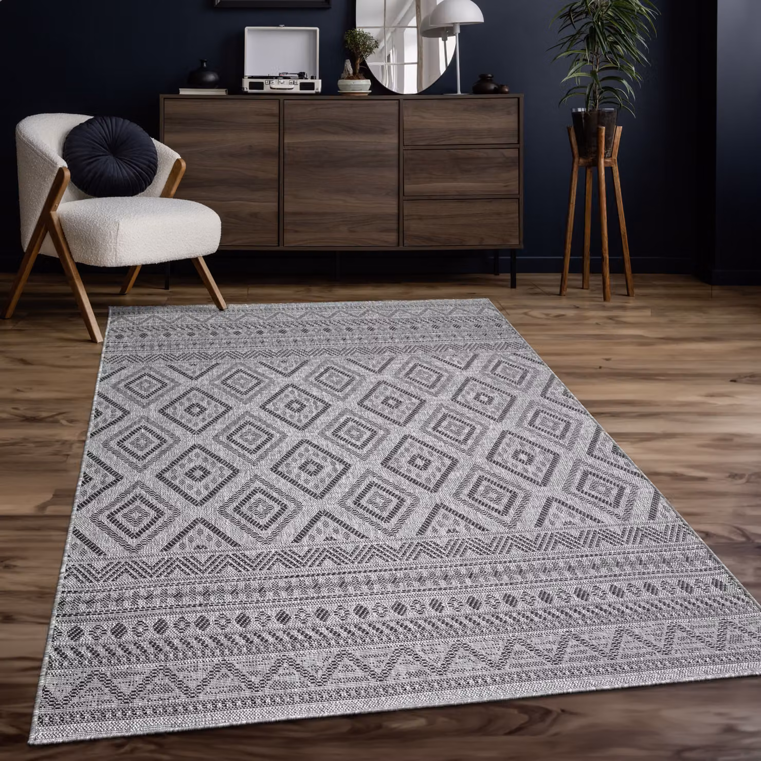 Tappeto per interni ed esterni Verona antracite, beige e grigio L: 280 cm, P: 200 cm – 2