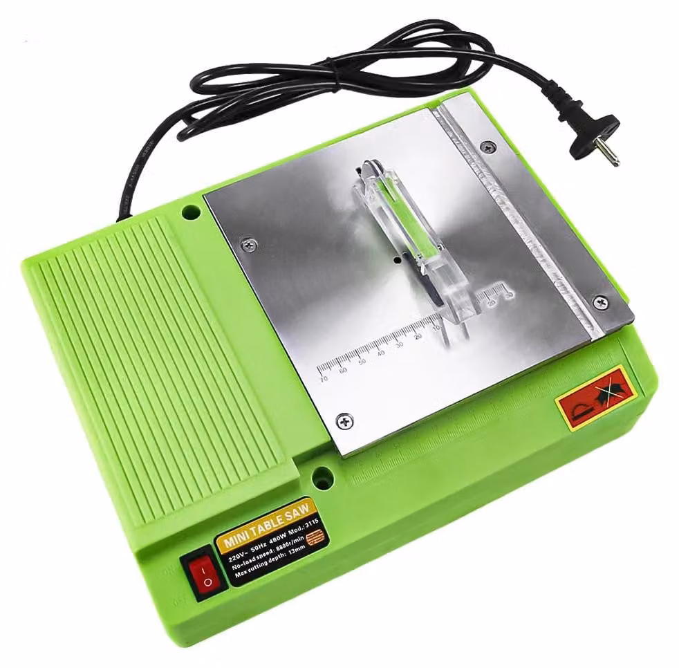 Mini sega circolare da banco - Sega circolare - Sega da banco - Sega elettrica - 220V - 480W - Verde