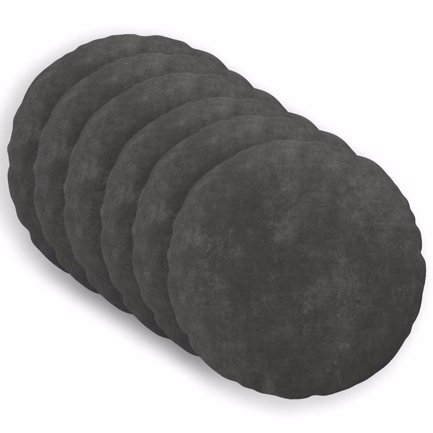 vidaXL Cuscino con cuscino HEERLEN 6 pz Antracite Fleece in microfibra