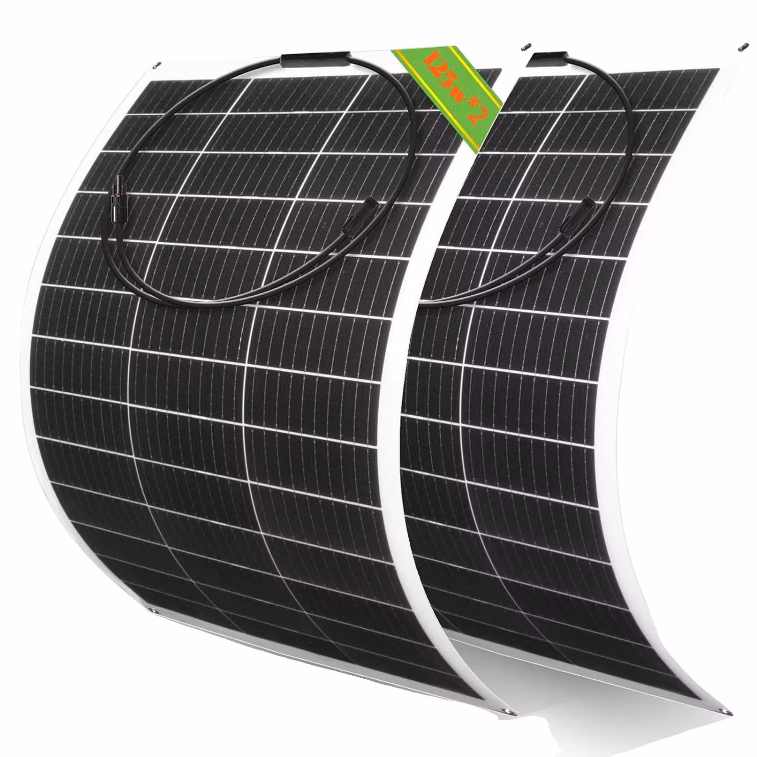 Pannello solare flessibile, potenza di uscita di 125W, silicio monocristallino, pannello PET da 250W