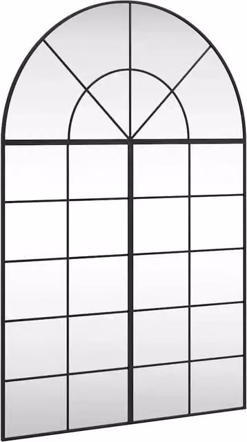 Specchio da Parete | Specchio decorativo Nero 100x150 cm Arco in Ferro