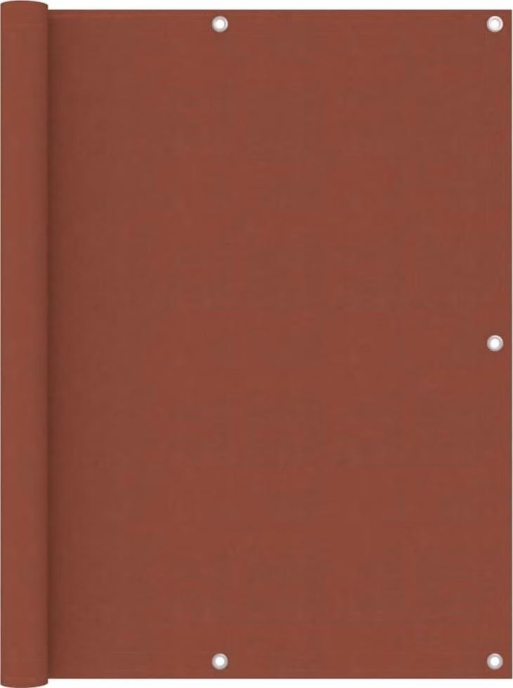 The Living Store Schermo privacy per balcone Terracotta rosso 120x300 cm Tessuto Oxford